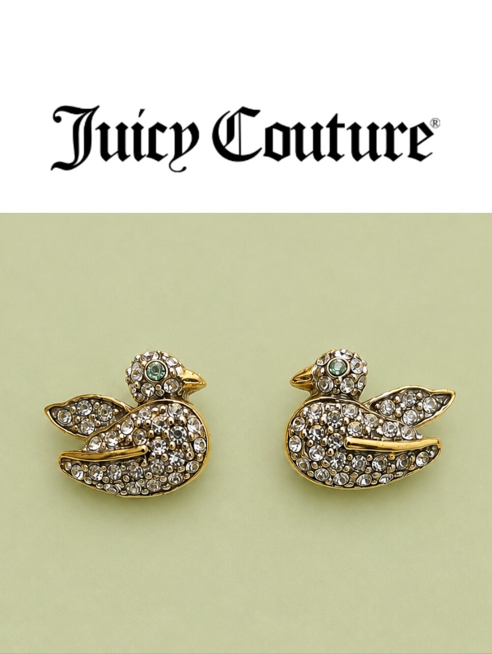🦆 Pave Duck Earrings Y2K Juicy Couture Studs